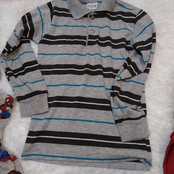 Boys Size 8 Clothing Custom Bundle Summer Fall Winter 9 pieces Sweatshirts pjs - Picture 4 of 9